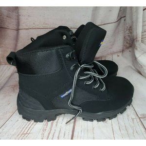 Good Year Embroidered Men Black Tire Design Boots Size 8.5